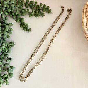 Vintage long paperclip necklace